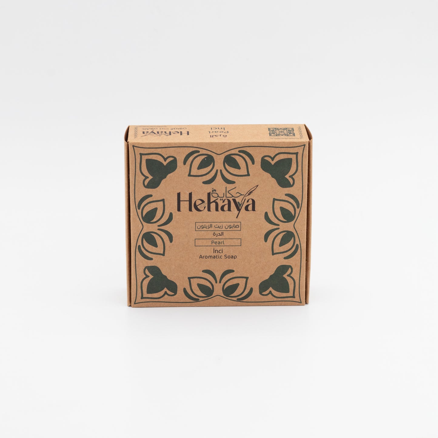 Hekaya Natural Olive Oil Soap bars with Organic Ingredients, Vegan Soap, Moisturizing, Handmade Mixed Scents Pearl for Body Face & Hair Soap Bars for Women & Men Pack of 4 Bars 500 grams