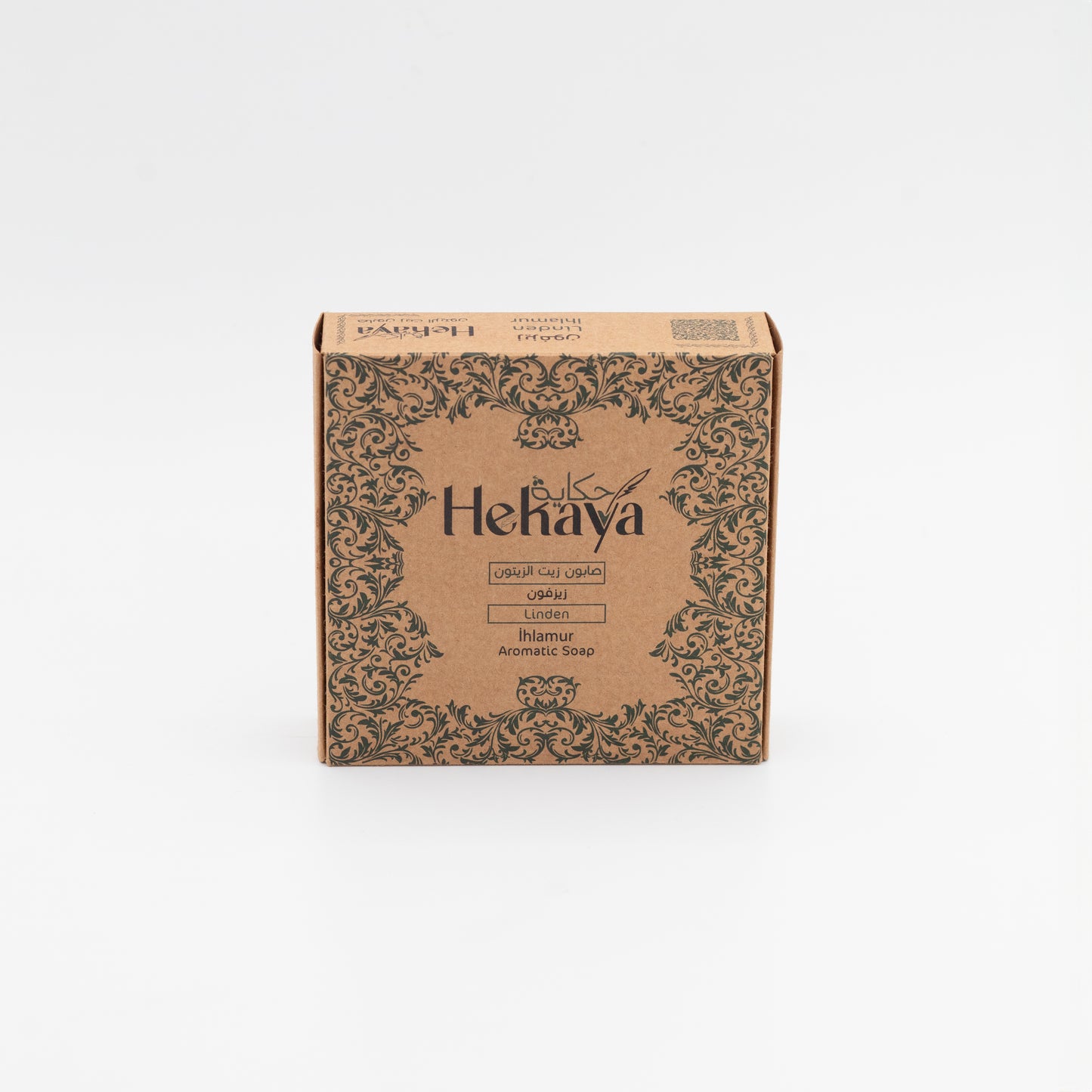 Hekaya Linden Natural Soap Turkish Made Natural Soap with Pure Olive Oil and Linden Scent, 4 soaps in a 500 grams box